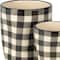Homeroots Set of Six Black And Ivory Ceramic 2 Ounce Geometric Round Pot Planters, 6PK 517966 - alternate 5