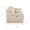 Homeroots 93in Cream and Silver Italian Leather Power Reclining Loveseat With Storage 720569 - alternate 8