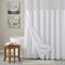 Homeroots White Sheer and Grid Shower Curtain and Liner Set 399750 - alternate 4