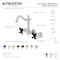 Kingston Brass Double-Handle Wall Mount Bathroom Faucet, Polished Chrome KS1221PKX - alternate 2