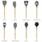 Megachef Gray Silicone and Wood Cooking Utensils, Set of 9 MGSP-450 - alternate 7
