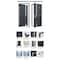 Vdomdoors Aluminum Double Doors Cynex 6777 Grey Mirrored Clear Glass Modern Painted (W72xH80) Right hand Outs CYNEX6777DEXD-GRE-W72xH80-RH-O - alternate 3