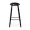 Homeroots 30" Black Solid Wood Backless Bar Height Bar Chair 632442 - alternate 4