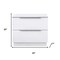 Homeroots 20" White Wood Two Drawer Nightstand 719561 - alternate 5