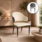 Leisuremod Aria Modern Dining Chair in Leather and Iron Legs with Curved Back in Grey AC45GR - alternate 7