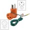 Ac Works Plug Adapter, 10-30R, 14-30P, 10-30P, 14-30P, 0 ft., Orange AD14301030 - alternate 7