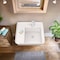 Whitehaus Collection 22 in Rectangular Wall Mount Basin with Single Faucet Drilling and Rear Center Drain Location B-RA55-1H - alternate 5