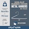 Lifemaster White Metal Non-Slip Pants Hangers, Heavy Duty, Space-Saving, 50PK LMMTWHT50 - alternate 5