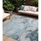 Homeroots 8' X 10' Teal Abstract Washable Non Skid Indoor Outdoor Area Rug 559538 - alternate 1