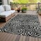 Homeroots 8' X 10' Black And Ivory Abstract Washable Indoor Outdoor Area Rug 598953 - alternate 4