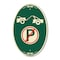 Signmission No Parking Tow Away Zone Symbol, 12 Inch X 18 Inch Architectural Oval, Heavy Gauge Aluminum A-OV-G-1218-23612 - alternate 1