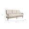 Homeroots 75" Ivory Linen Blend Sofa With Brown Legs 489535 - alternate 3