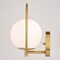 Vaxcel Bucktown 1 Light Gold Brass Mid-Century Modern Wall Sconce White Globe Glass W0475 - alternate 7