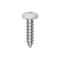 Auveco 6 x 1/2in White Painted Square Drive Pan Head Tapping Screw, 100PK 25357 - alternate 1