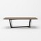 Homeroots 107" Walnut And Black Rectangular Geo Trestle Wood Dining Table 487371 - alternate 1