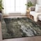 Homeroots 8' X 10' Charcoal And Black Abstract Washable Indoor Outdoor Area Rug 603164 - alternate 5