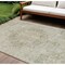 Homeroots 8' X 10' Sage Floral Medallion Washable Indoor Outdoor Area Rug 607935 - alternate 1