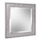Homeroots Warm Gray Faux Wood Square Mirror 401218 - alternate 2