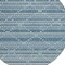 Homeroots 8' Denim Blue And Teal Blue Round Geometric Washable Indoor Outdoor Area Rug 610686 - alternate 5