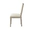 Homeroots Set of Two Cream and Brown Upholstered Linen Dining Side Chairs 535363 - alternate 7