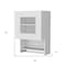 Homeroots 20in White Accent Cabinet With Two Shelves 518041 - alternate 3