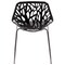 Leisuremod Modern Asbury Dining Chair with Chromed Legs, Black, 2PK AC16BL2 - alternate 4