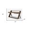 Homeroots 67" Natural And Brown and Black Wood and Iron Writing Desk With Two Drawers 482429 - alternate 5