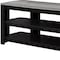 Homeroots 42in Black and Gray Open Shelving TV Stand 332877 - alternate 5