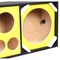 Deejay Led Two 12in Woofers plus Two Tweeters and One Horn YELLOW Empty Chuchera Speaker Enclosure D12T2H1YELLOW - alternate 6