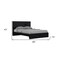 Homeroots Four Piece Black Solid Wood Bedroom Set With Mirror 343987 - alternate 4