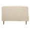 Homeroots 90" Ivory Velvet Sofa And Toss Pillows With Gold Legs 489538 - alternate 6