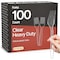 Bakkenmaster Disposable Cutlery Set Heavy-Duty BPA-Free Plastic Forks, Reusable and Heat-Resistant, 100PK BK-100CF - alternate 1