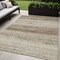 Homeroots 5' X 8' Brown And Beige Striped Washable Indoor Outdoor Area Rug 589663 - alternate 1