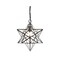 Jonathan Y Stella 12" Moravian Star Metal/Clear Glass LED Pendant, Oil Rubbed Bronze/Clear JYL9035C - alternate 1