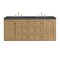 James Martin Vanities Laurent 60 in. Double Vanity, Light Natural Oak, w/ 3 CM Charcoal Soapstone Quartz Top 545-V60D-LNO-3CSP - alternate 4