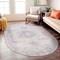 World Rug Gallery Vintage Bohemian Machine Washable Non Slip Area Rug 5 ft x 7 ft Oval Beige 6024BEIGE5OV - alternate 1