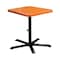 Leisure Craft 36" Square Perforated Pedestal Table, Portable, 40"H, Orange SQ36TAB40-ORANGE - alternate 1