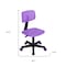 Homeroots Purple and Black Adjustable Height Swivel Rolling Office Chair 568078 - alternate 4