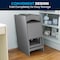 Flash Furniture HERCULES Kids Gray Resin Folding Chairs with White Gray Padded Seat, 10PK 10-LE-L-1K-GY-GG - alternate 8