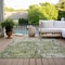 Homeroots 10' X 14' Olive Green And Ivory Abstract Washable Indoor Outdoor Area Rug 612766 - alternate 5
