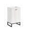 James Martin Vanities Chianti 20 in. Single Vanity, Glossy White, Matte Black, w/ White Glossy Composite Stone Top 533V20GWMBKWG - alternate 5