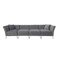 Homeroots 116" Gray Velvet Sofa With Toss Pillows 565010 - alternate 1