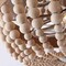 Jonathan Y Justina Wood Bead 14" 2-Light Farmhouse Bohemian Iron LED Flush Mount, Light Taupe/Chrome JYL1307A - alternate 9
