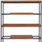 Homeroots 70" Oak And Black Metal and Wood Six Tier Etagere Bookcase 486300 - alternate 3