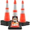 Xpose Safety 28 In Orange Slim Line Traffic Cone, 10 lb Base with 6in & 4in  Collar, DOT Approved, 6-PK OTC28SL-64-10L-6-X-S - alternate 1