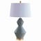 Jonathan Y Abbas 29" Geometric Ceramic/Metal LED Table Lamp, Gray/Gold Leaf JYL4013B - alternate 9