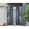 Vdomdoors Steel Door Deux 0757 Gray Graphite 2 Sidelight Exterior Windows Stainless Inserts Single Modern Pai DEUX0757EXD-GRE-W12+36+12 x H80-Left-hand Inswing - alternate 6