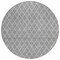 Homeroots 8' Gray And Ivory Round Geometric Washable Indoor Outdoor Area Rug 596107 - alternate 5