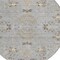 Homeroots 8' Gray Beige And Ivory Round Floral Washable Indoor Outdoor Area Rug 605475 - alternate 7