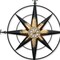 Homeroots 39" Black Rustic Compass Metal Wall Decor 379829 - alternate 5